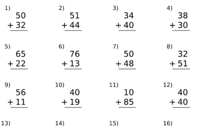 수학 연습지 덧셈 뺄셈 3 (Math Practice Addition/Subtraction)